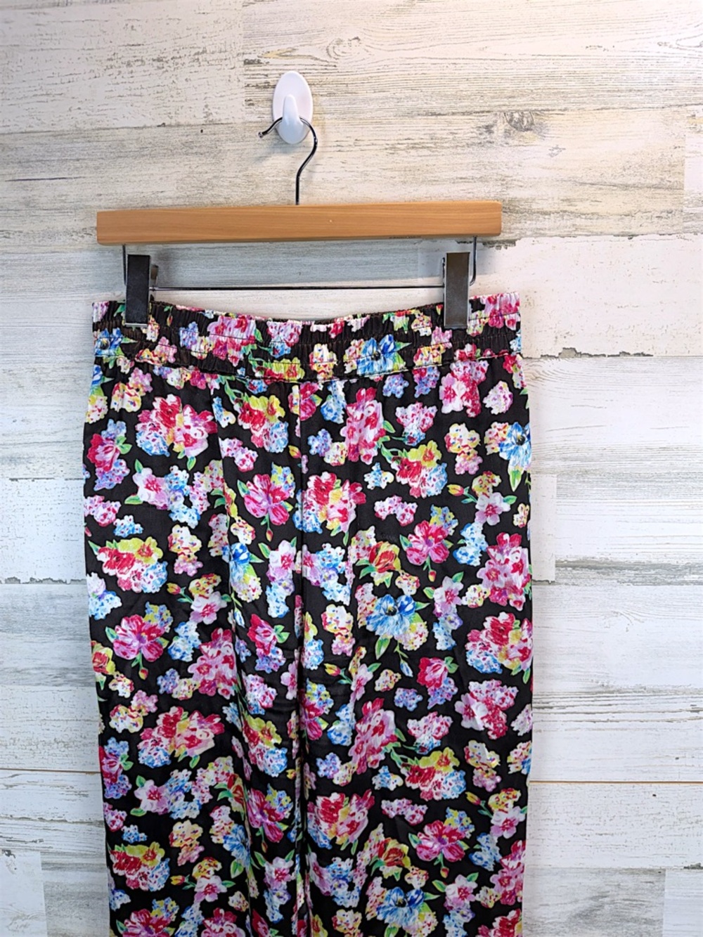 GANNI Floral Satin Pants Wide Leg Y2K Coquette Cottagecore Sz 38 - Picture 7 of 15